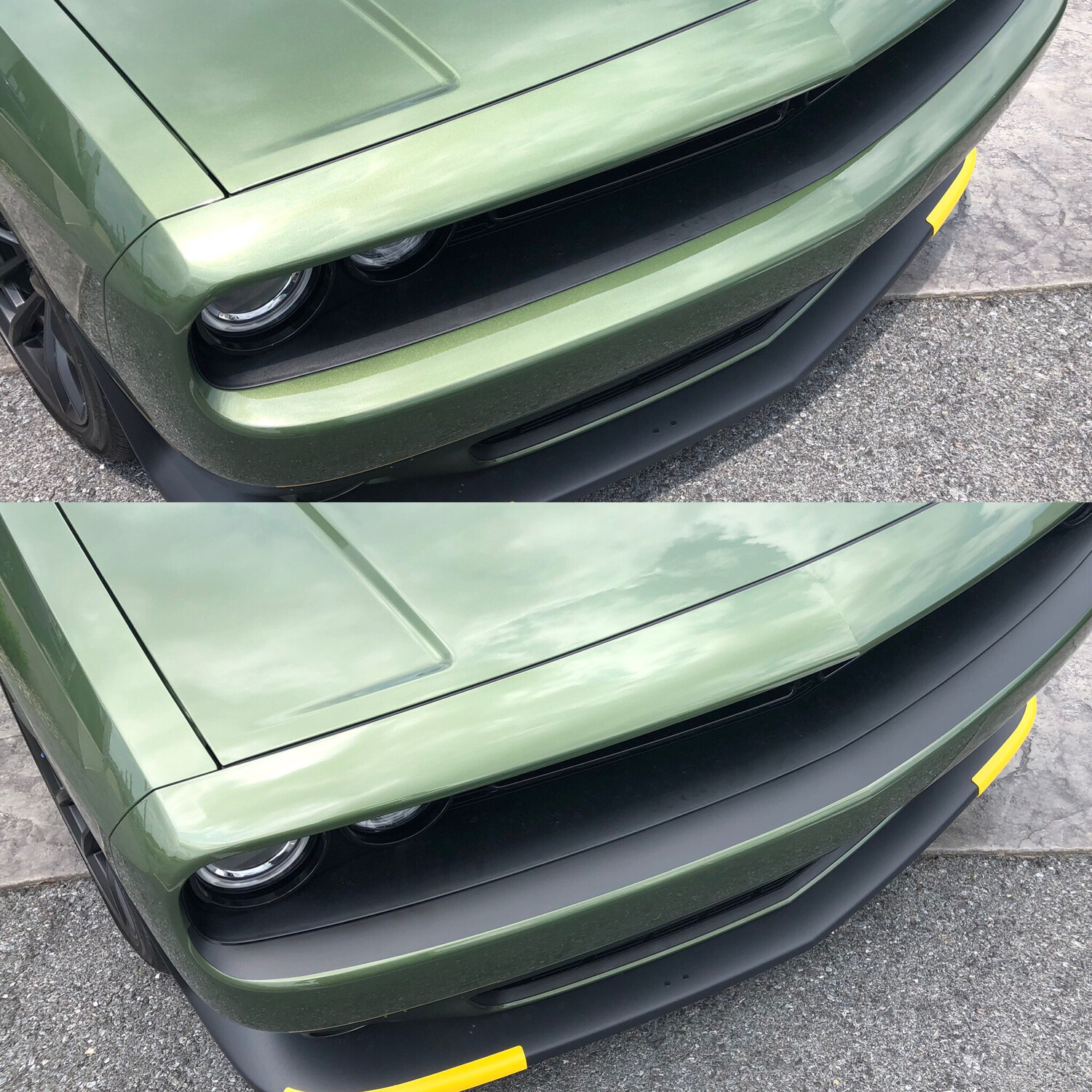 2015 - Up Dodge Challenger RT SXT GT Hellcat Bumper Blackout Decals Front and Rear Kit