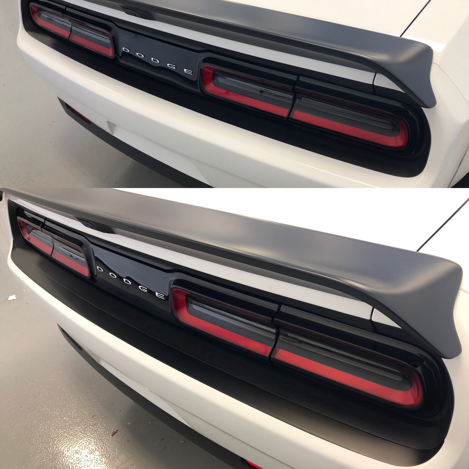 2015 - Up Dodge Challenger RT SXT GT Hellcat Bumper Blackout Decals Front and Rear Kit