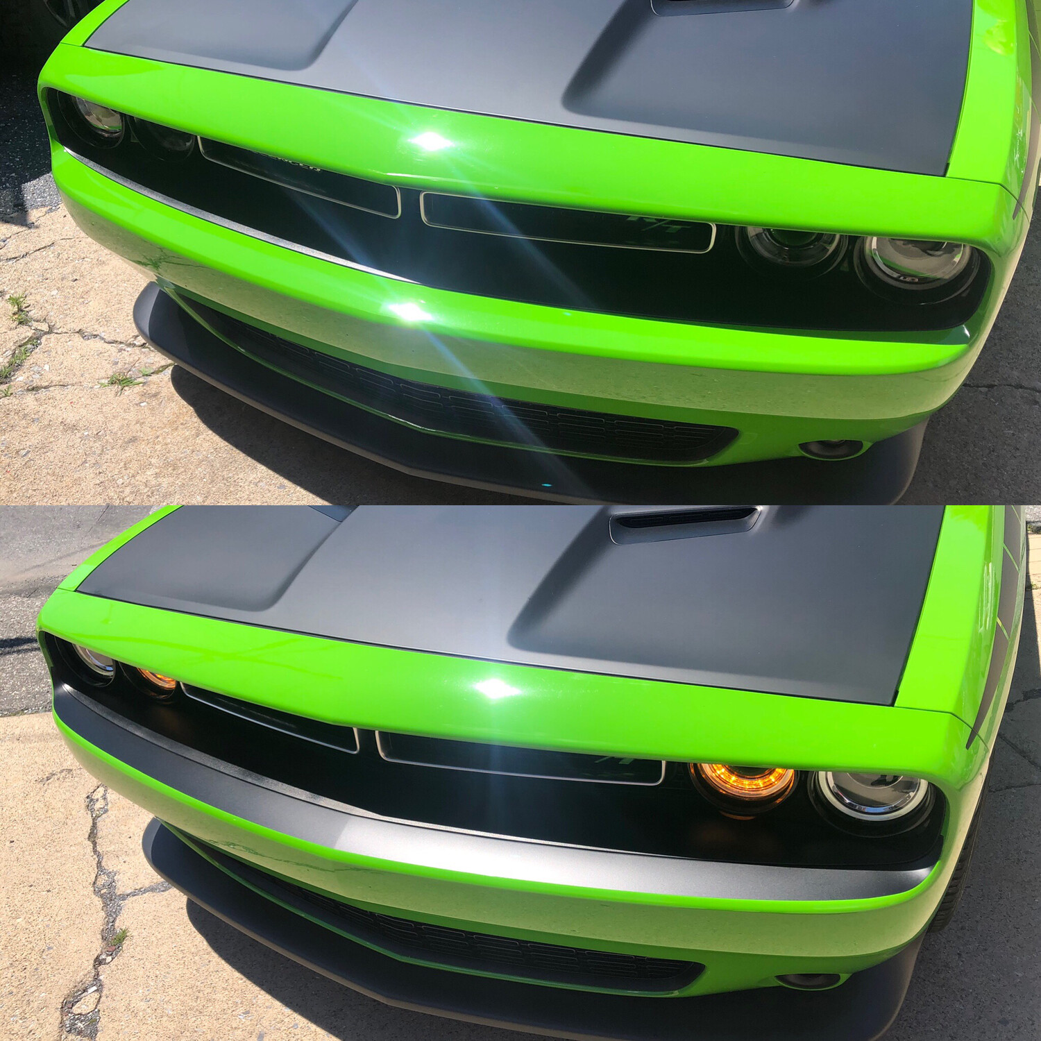 2015 - Up Dodge Challenger RT SXT GT Hellcat Bumper Blackout Decals Front and Rear Kit