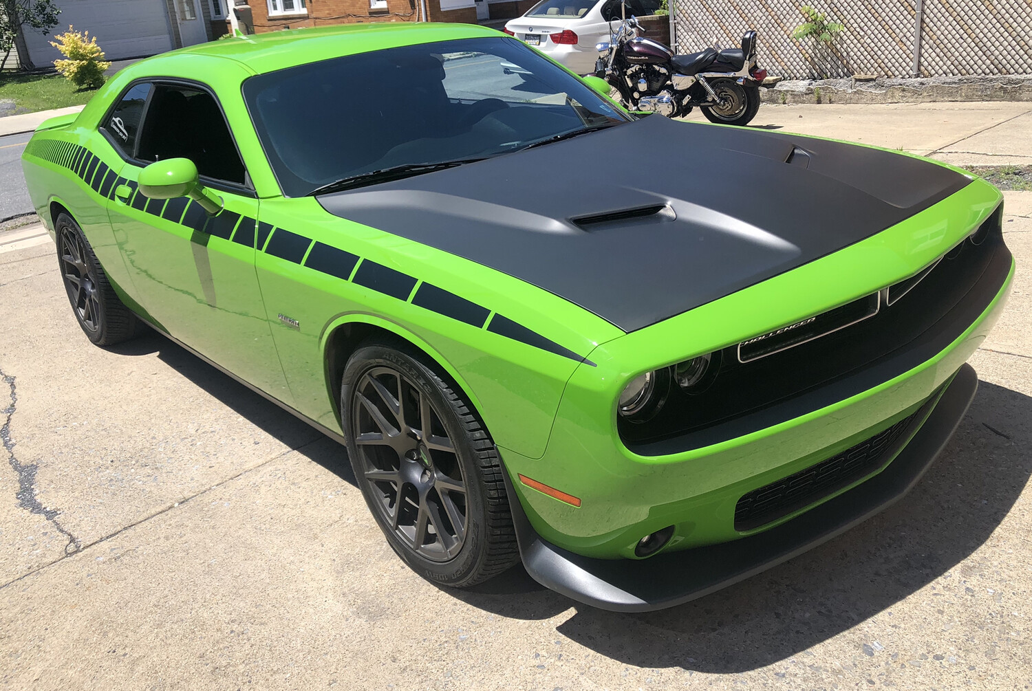 2015 - Up Dodge Challenger RT SXT GT Hellcat Bumper Blackout Decals Front and Rear Kit