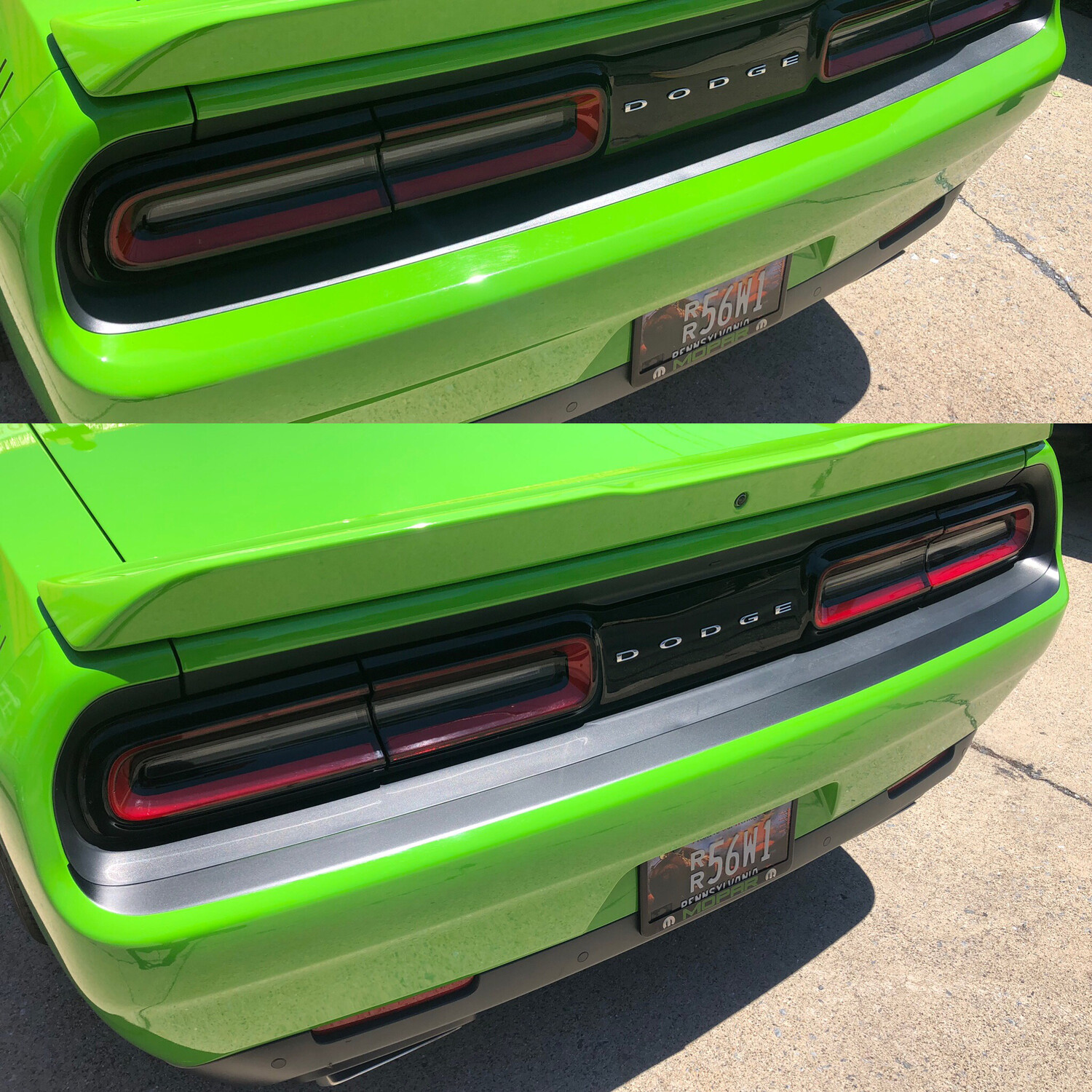 2015 - Up Dodge Challenger RT SXT GT Hellcat Bumper Blackout Decals Front and Rear Kit