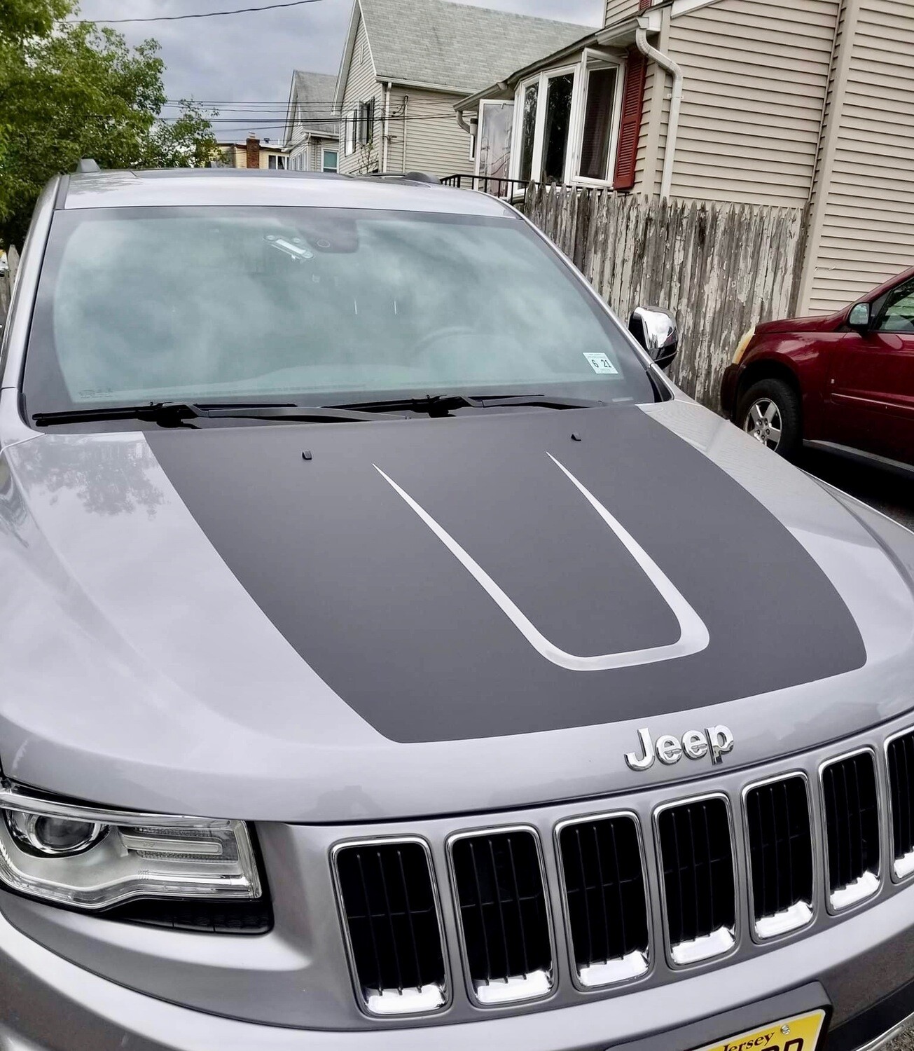 2011 - Up Jeep Grand Cherokee Trailhawk Style Hood Blackout Graphics