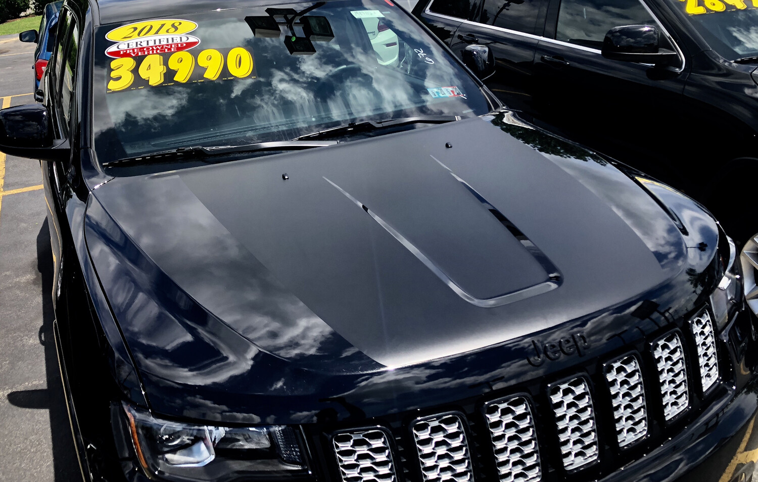2011 - Up Jeep Grand Cherokee Trailhawk Style Hood Blackout Graphics