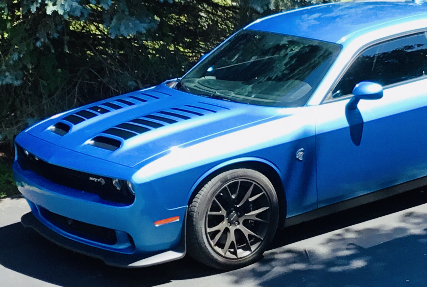 2019 - Up Dodge Challenger SRT Hellcat Dual Scoop Hood Top of Scoop Graphics