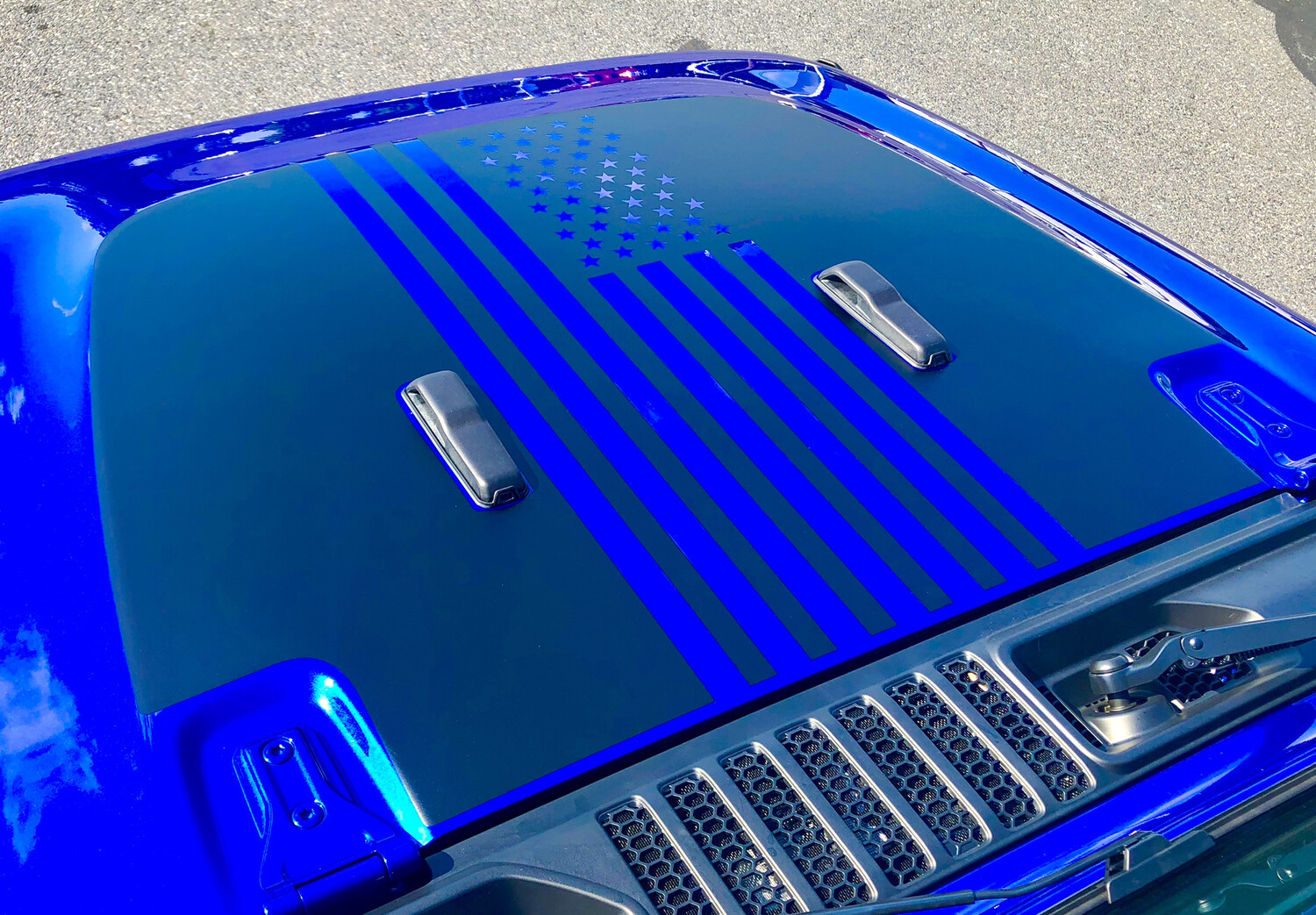 2018 - up Jeep Gladiator JT Wrangler JL JLU Hood Blackout Vinyl Graphics