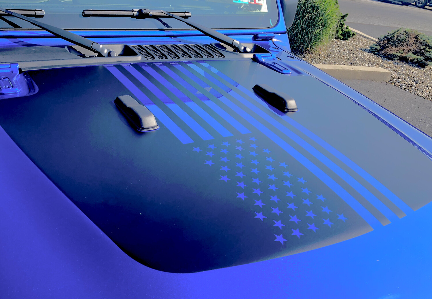 2018 - up Jeep Gladiator JT Wrangler JL JLU Hood Blackout Vinyl Graphics