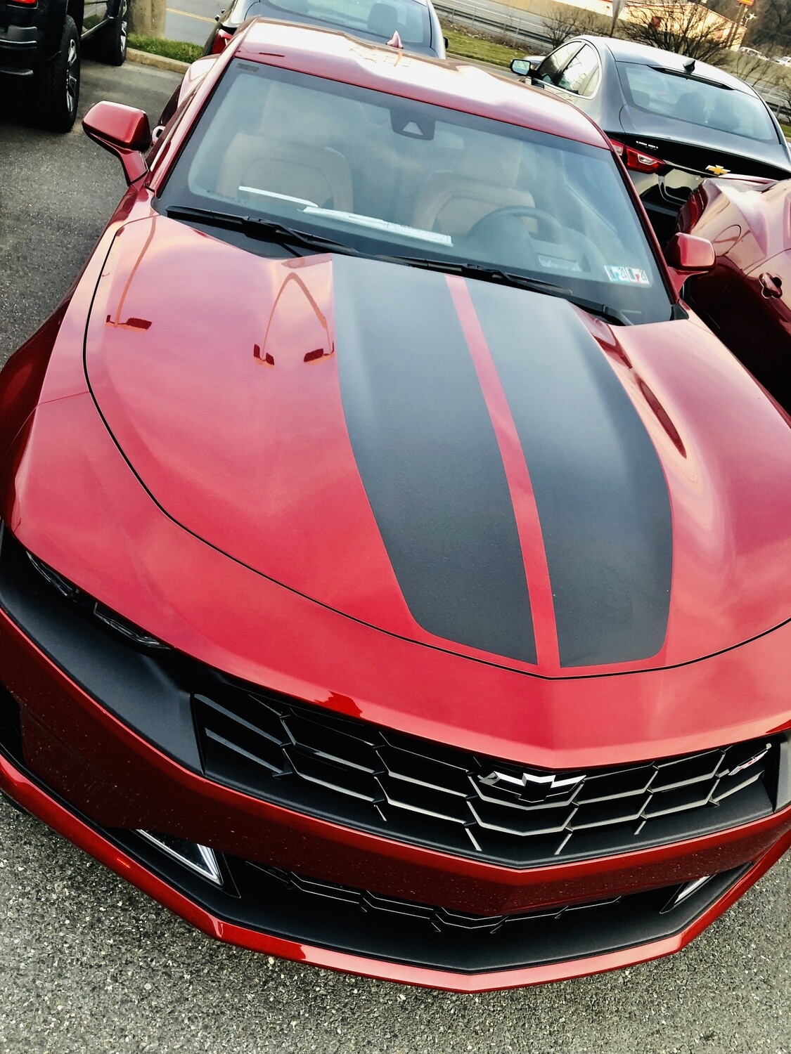 2019 - up Camaro Coupe Factory Style Dual Rally Style Hood Only Stripes SS RS LT V8 V6 Turbo 4