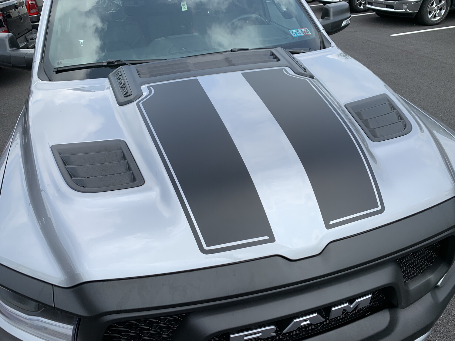 2019 - Up Ram 1500 Rebel / Sport Hood and Tailgate Rally Stripe Kit-EBspecial
