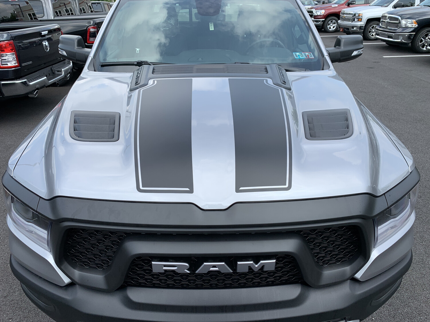 2019 - Up Ram 1500 Rebel / Sport Hood and Tailgate Rally Stripe Kit-EBspecial