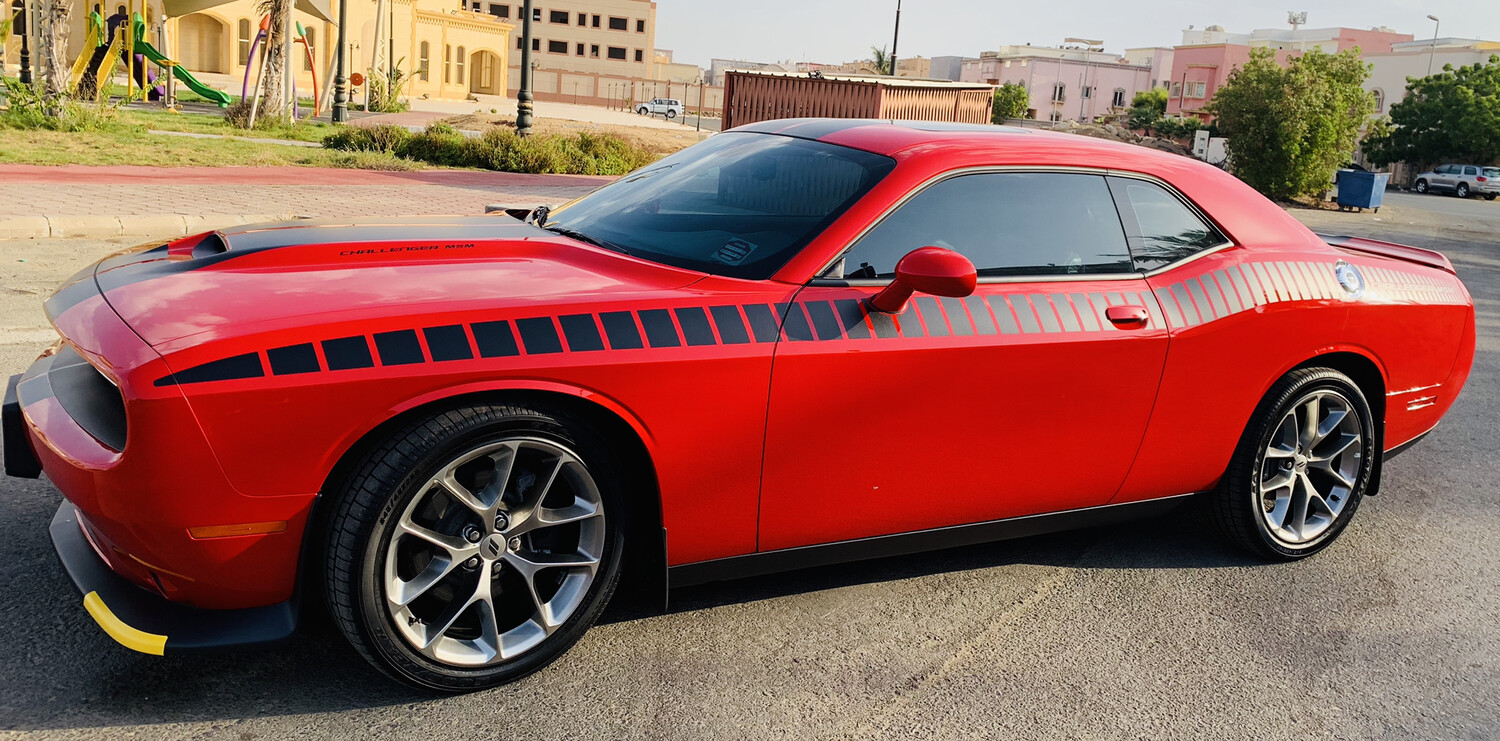 2008 - Up Dodge Challenger Gen 2 AAR Style Full Upper Strobe Stripes