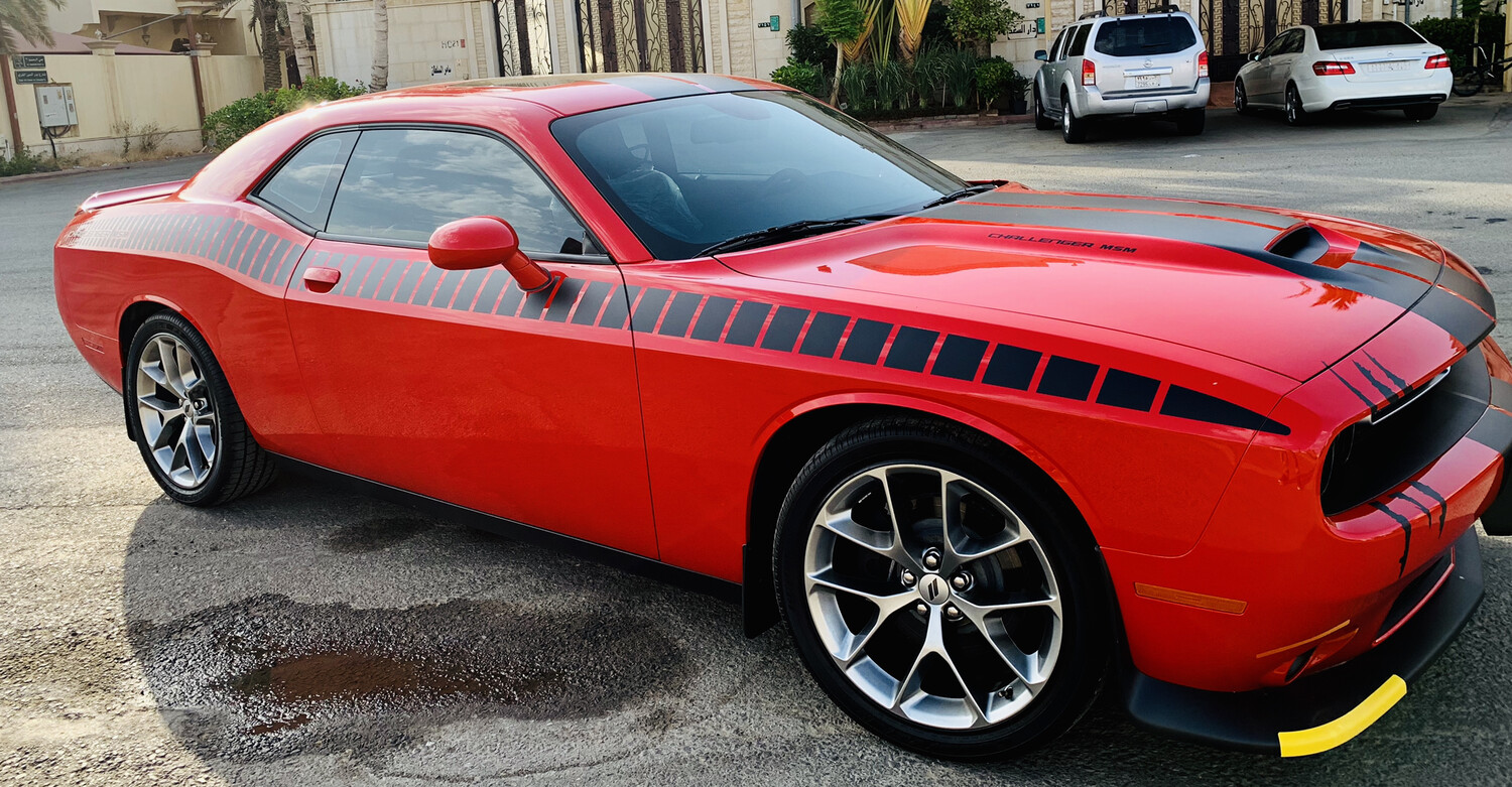 2008 - Up Dodge Challenger Gen 2 AAR Style Full Upper Strobe Stripes