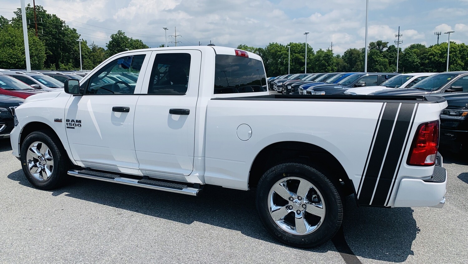 2009 - 2021 Classic Dodge Ram Bedside Tail Bumblebee Stripes