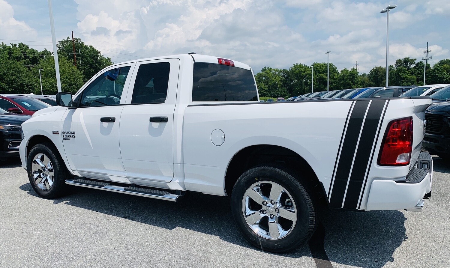 2009 - 2021 Classic Dodge Ram Bedside Tail Bumblebee Stripes