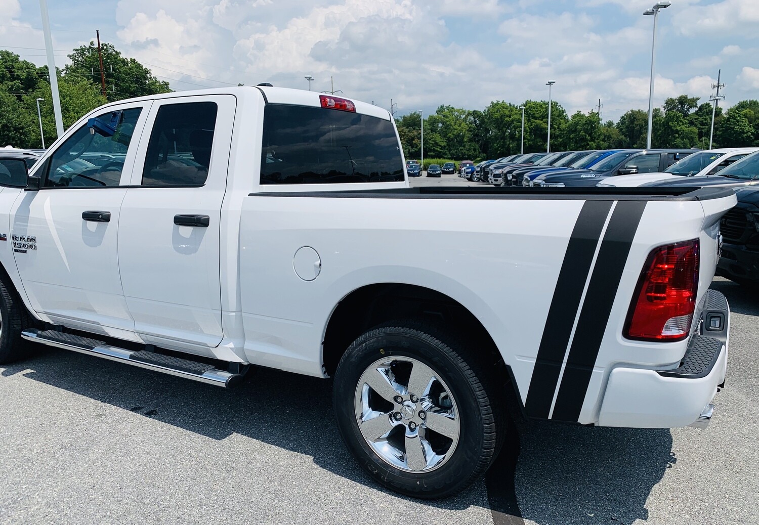 2009 - 2021 Classic Dodge Ram Bedside Tail Bumblebee Stripes
