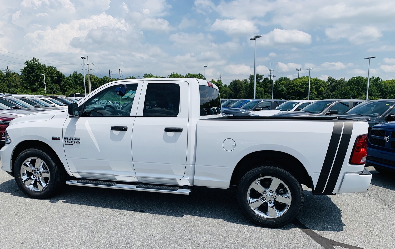 2009 - 2021 Classic Dodge Ram Bedside Tail Bumblebee Stripes