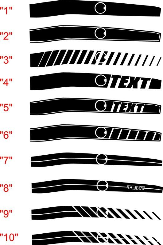 2008 - Up Dodge Challenger Full Body Length Upper Side Stripes