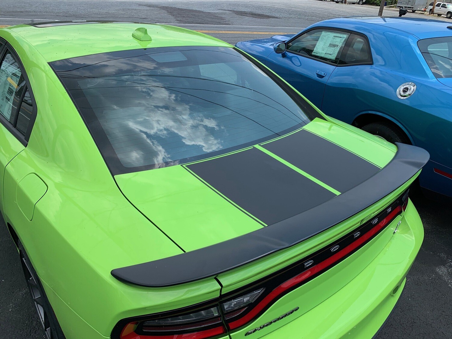 2015 - Up Dodge Charger SRT Hellcat RT GT Scat Pack 6 Piece Hood/Trunk/Spoiler Rally Stripes