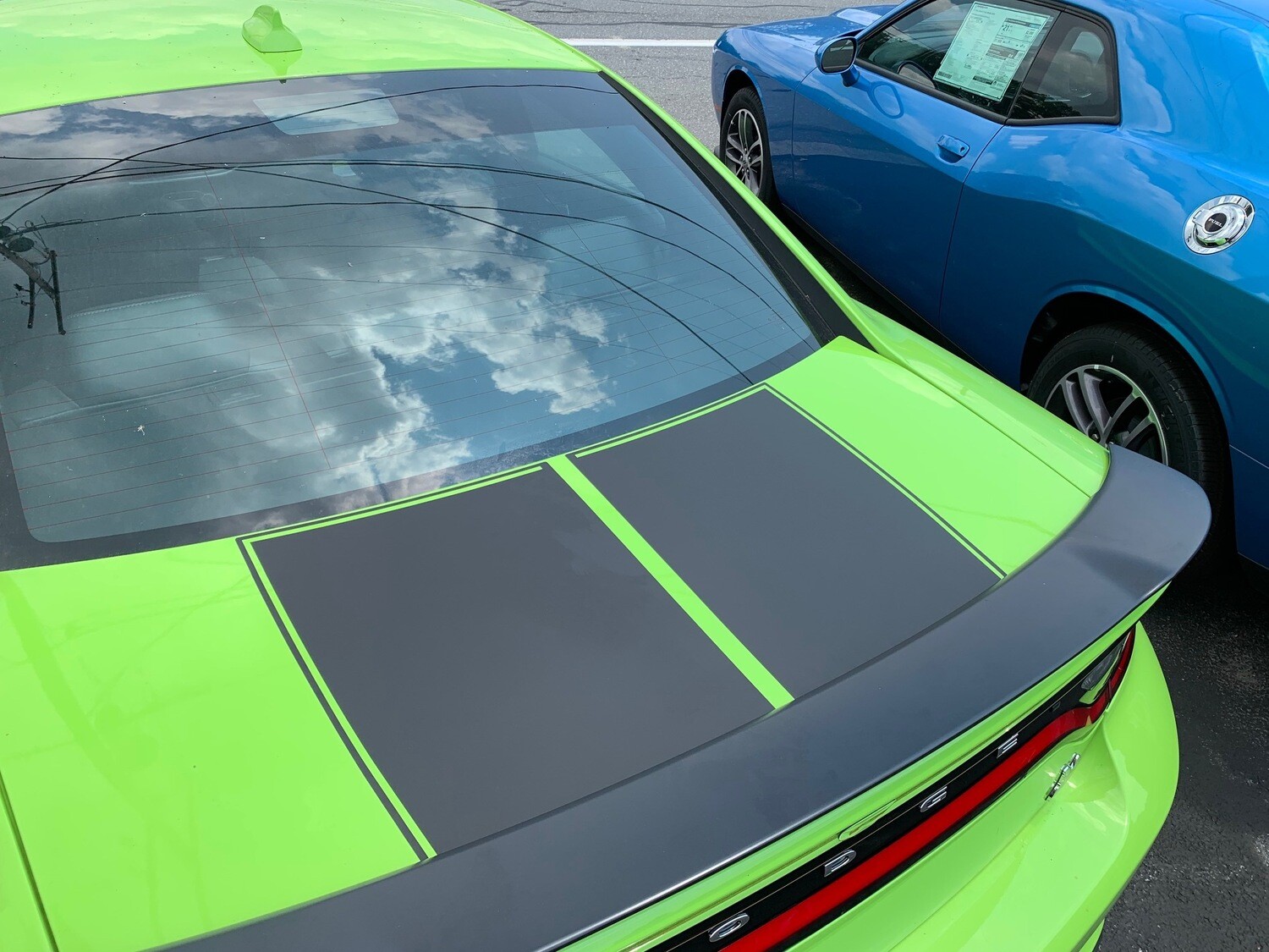 2015 - Up Dodge Charger SRT Hellcat RT GT Scat Pack 6 Piece Hood/Trunk/Spoiler Rally Stripes