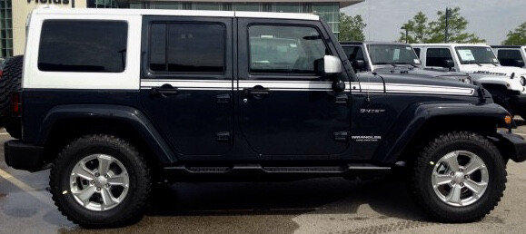 2007 - 2018 Jeep Wrangler JK JKU "Chief " Style Side Stripes