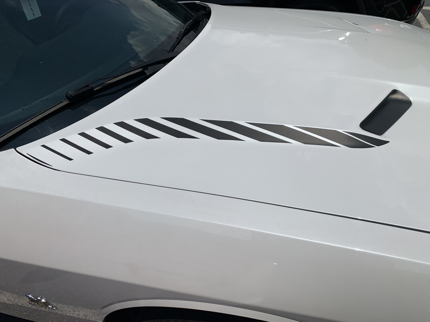 2015 - up Dodge Challenger Hood Spear Accent Stripe Vinyl Graphics