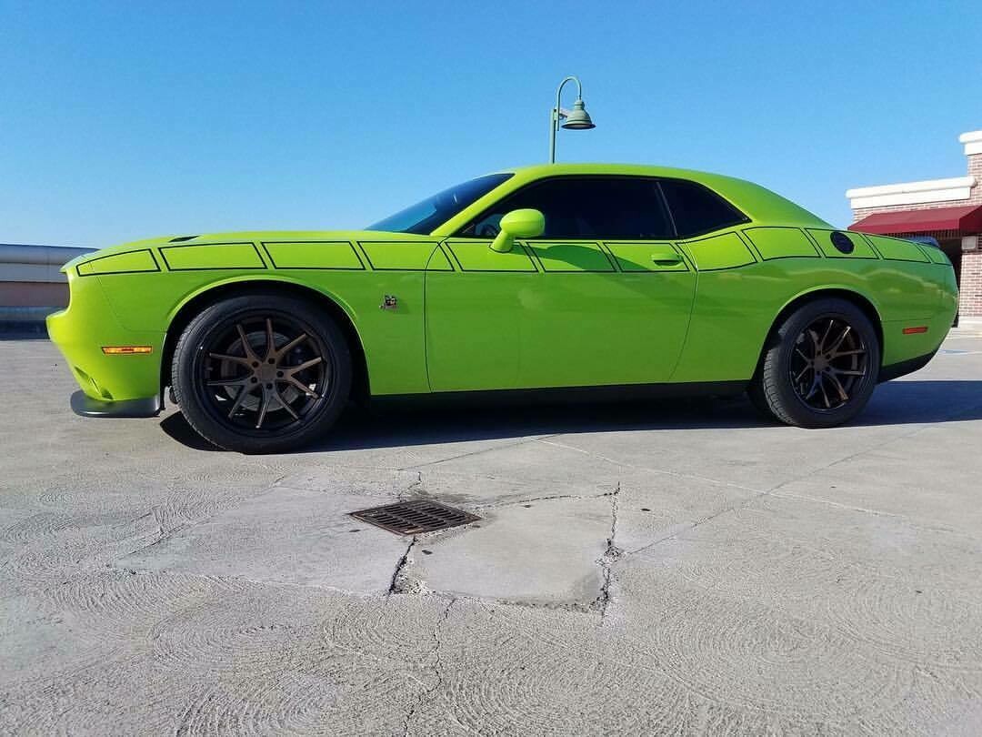 2008 - Up Dodge Challenger Full Body Length Upper Strobe Side Stripes