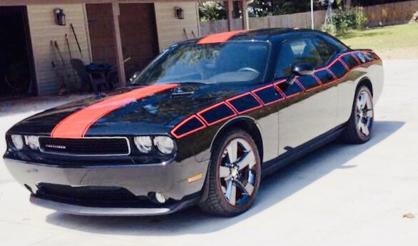 2008 - Up Dodge Challenger Full Body Length Upper Strobe Side Stripes