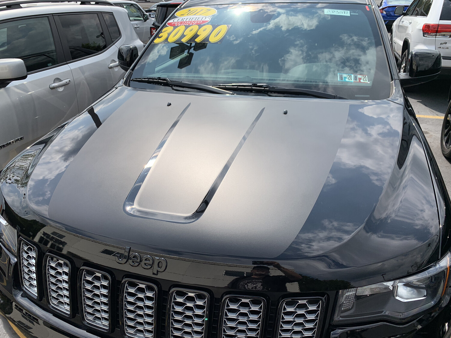 2011 - Up Jeep Grand Cherokee Trailhawk Style Hood Blackout Graphics