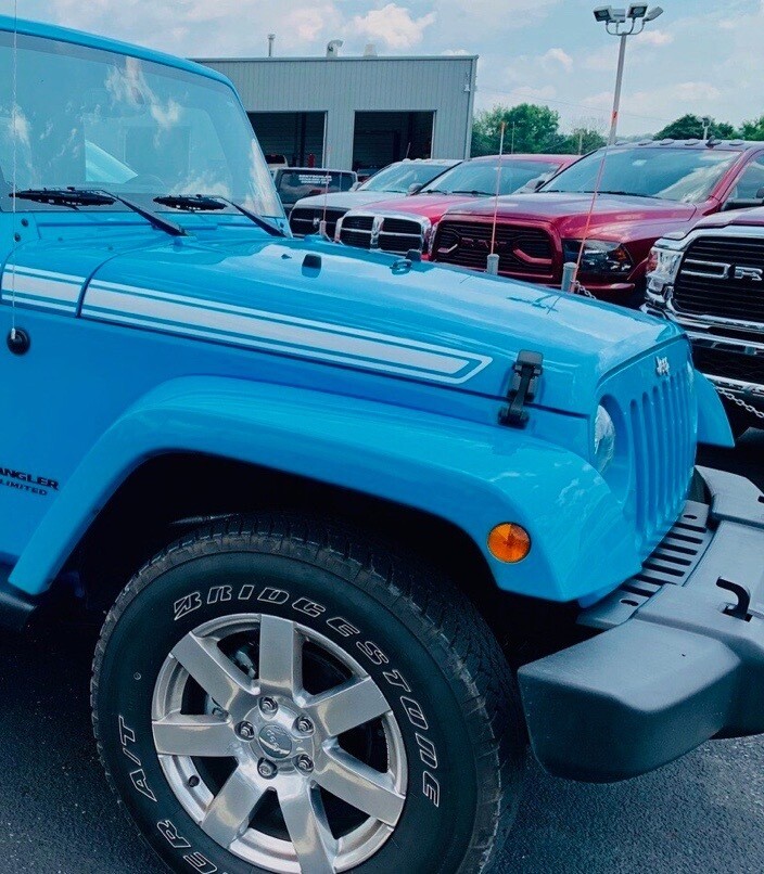 2007 - 2018 Jeep Wrangler JK JKU "Chief " Style Hood Only Stripes