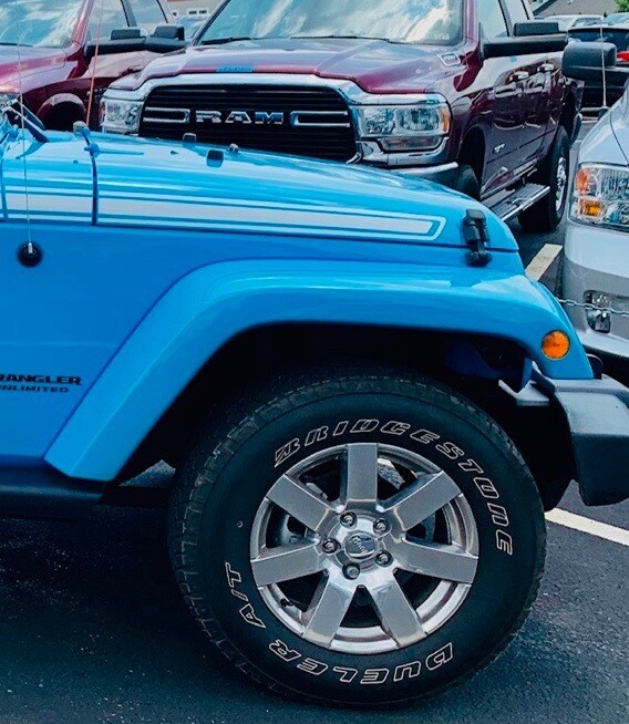 2007 - 2018 Jeep Wrangler JK JKU "Chief " Style Hood Only Stripes