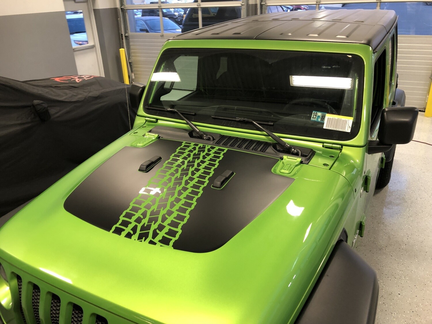 2018 - up Jeep Gladiator JT Wrangler JL JLU Hood Blackout Vinyl Graphics