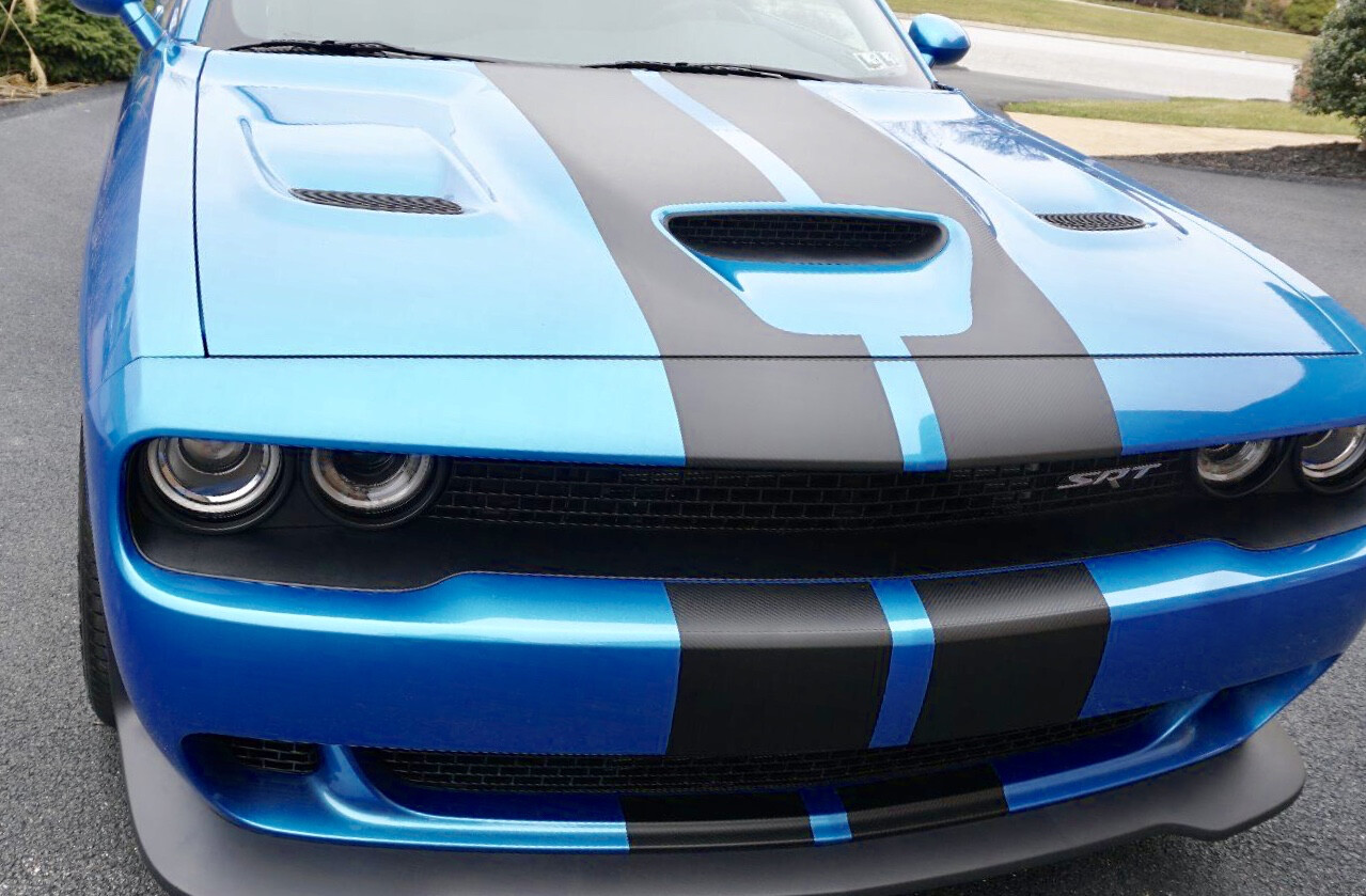 2015 - 2018 Up Dodge Challenger SRT Hellcat Style Rally Stripe Kit​