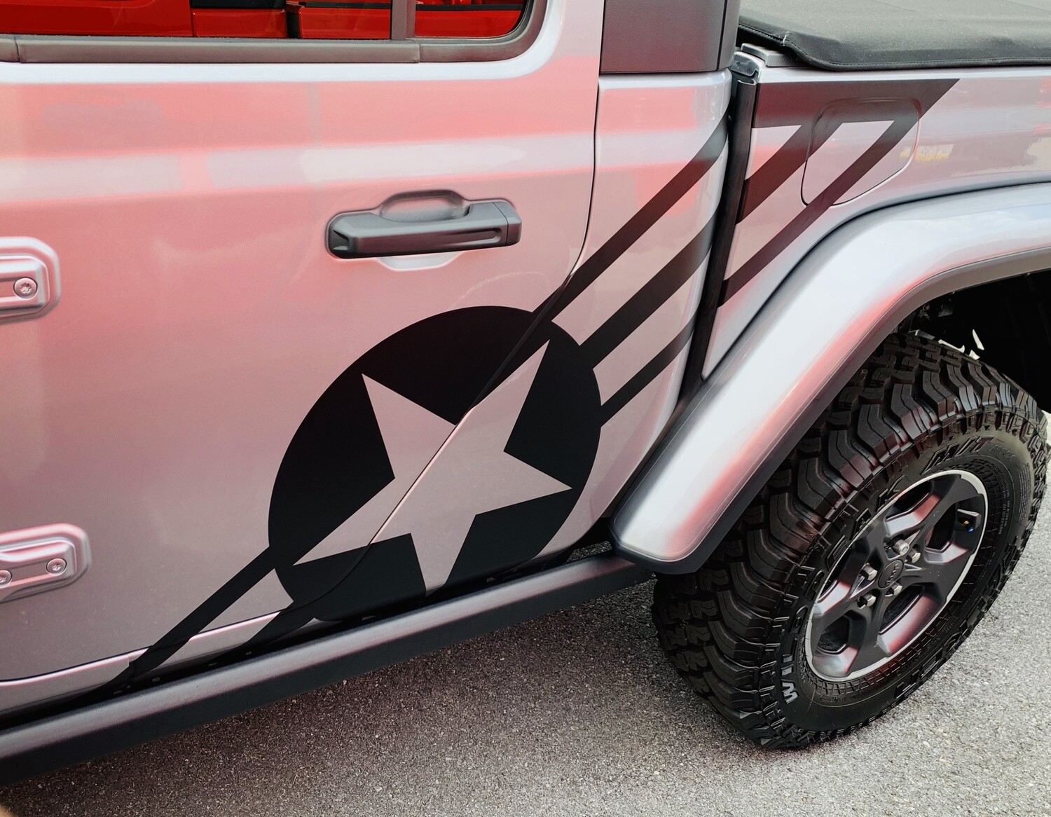 Jeep Gladiator JT Large Star/Bar Vinyl Graphics