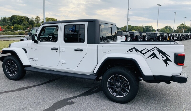 Jeep Wrangler JK JL Gladiator JT Small Mountain Range Vinyl Graphics