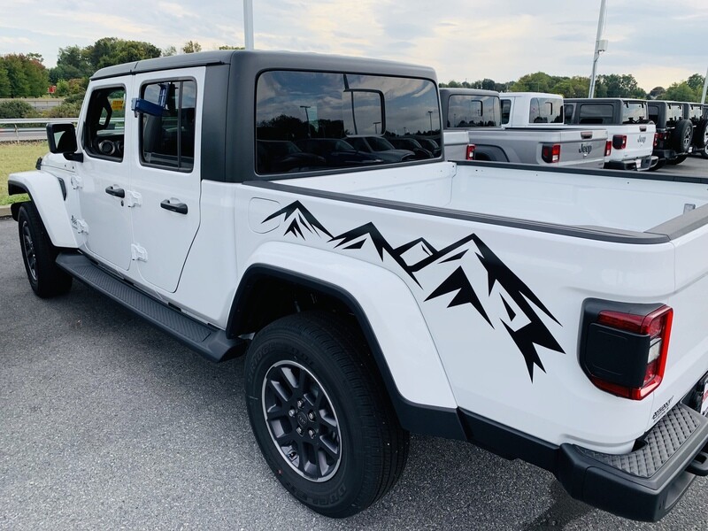 Jeep Wrangler JK JL Gladiator JT Large Mountain Range Vinyl Graphics