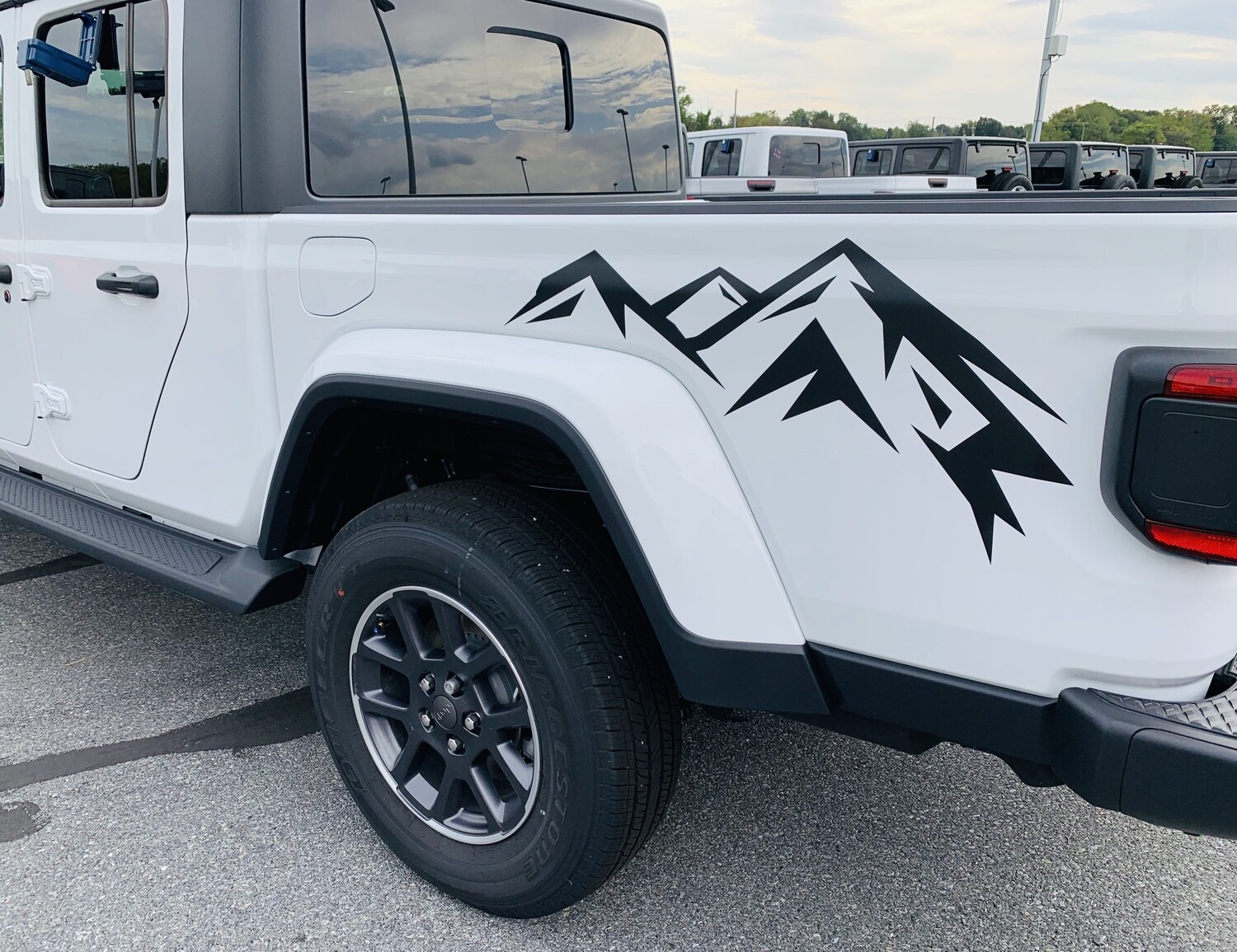 Jeep Wrangler JK JL Gladiator JT Small Mountain Range Vinyl Graphics