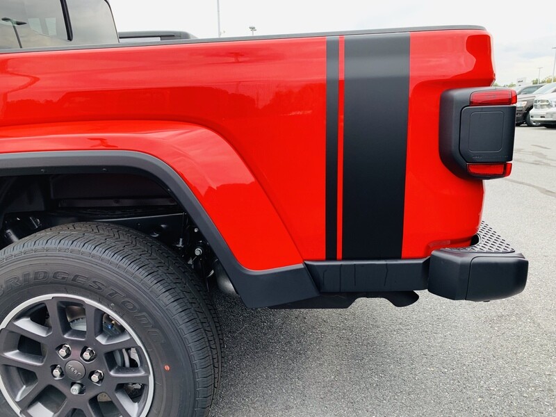 Jeep Gladiator JT Bumble Bee Style Tail Stripe Vinyl Graphics