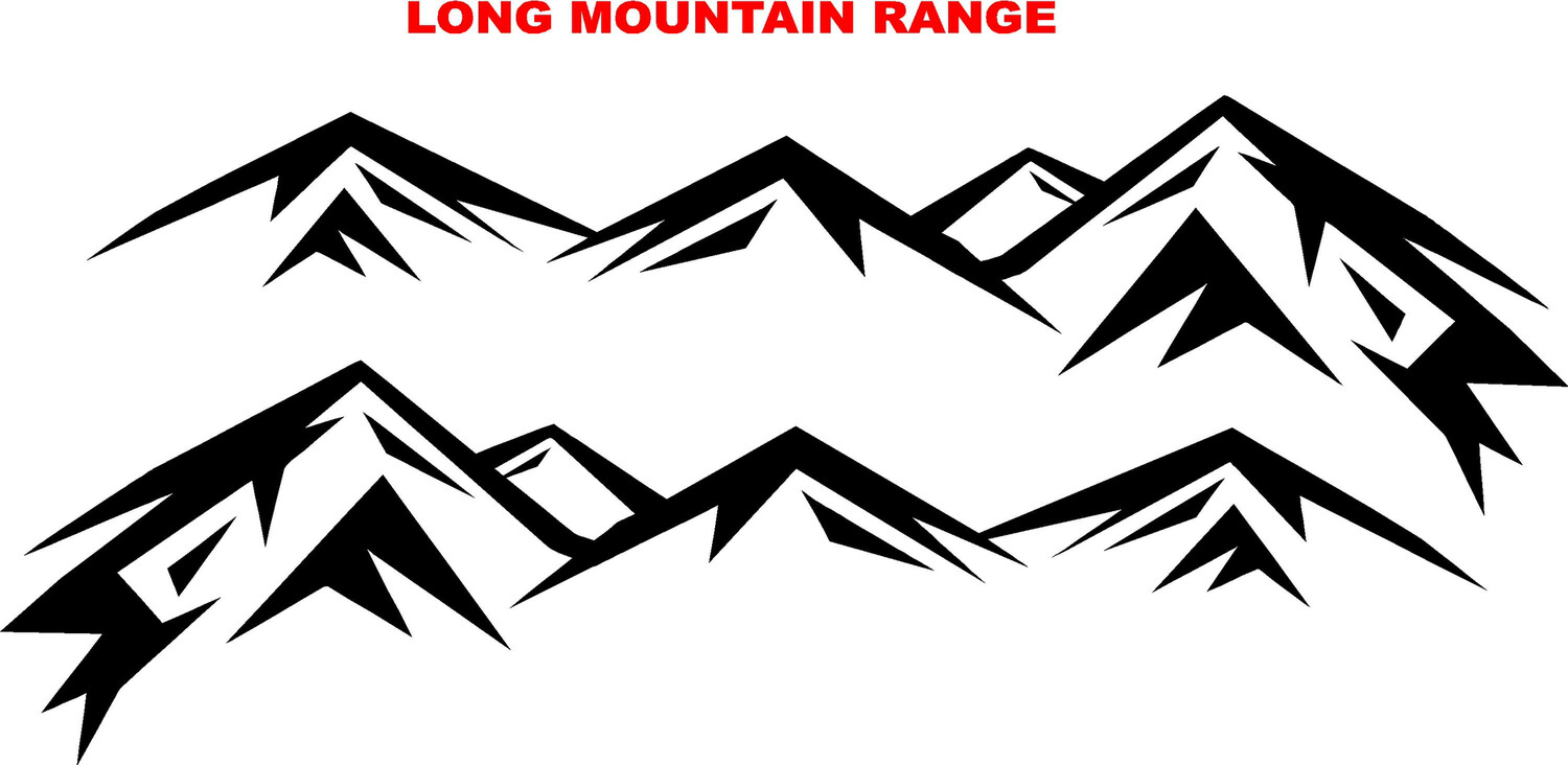 Jeep Wrangler JK JL Gladiator JT Large Mountain Range Vinyl Graphics