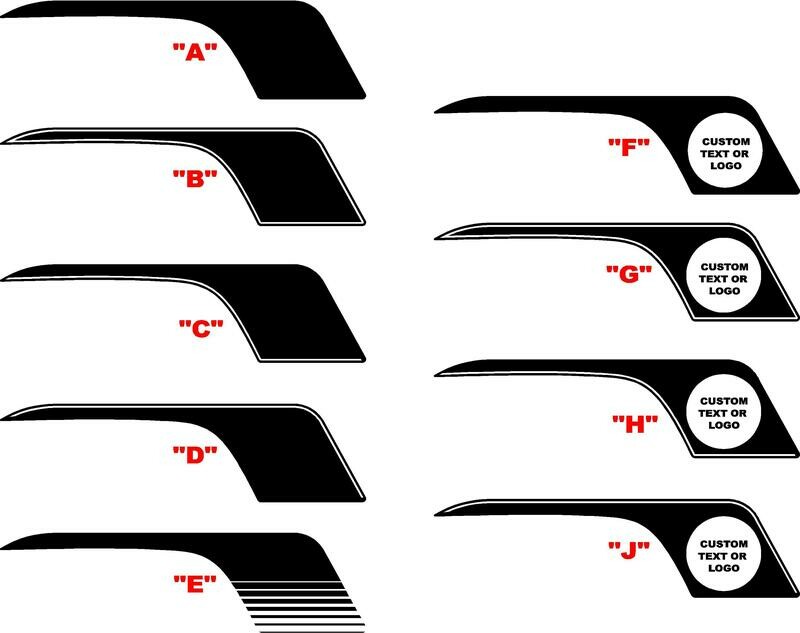 2020 Jeep Gladiator JT Bed Gen 2 Hockey Stripe Graphics
