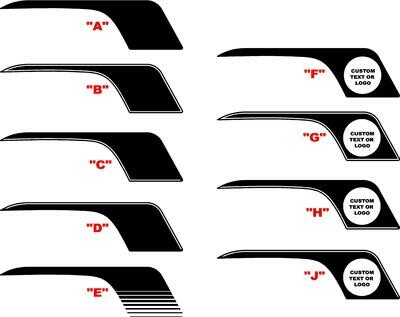 2020 Jeep Gladiator JT Bed Gen 2 Hockey Stripe Graphics