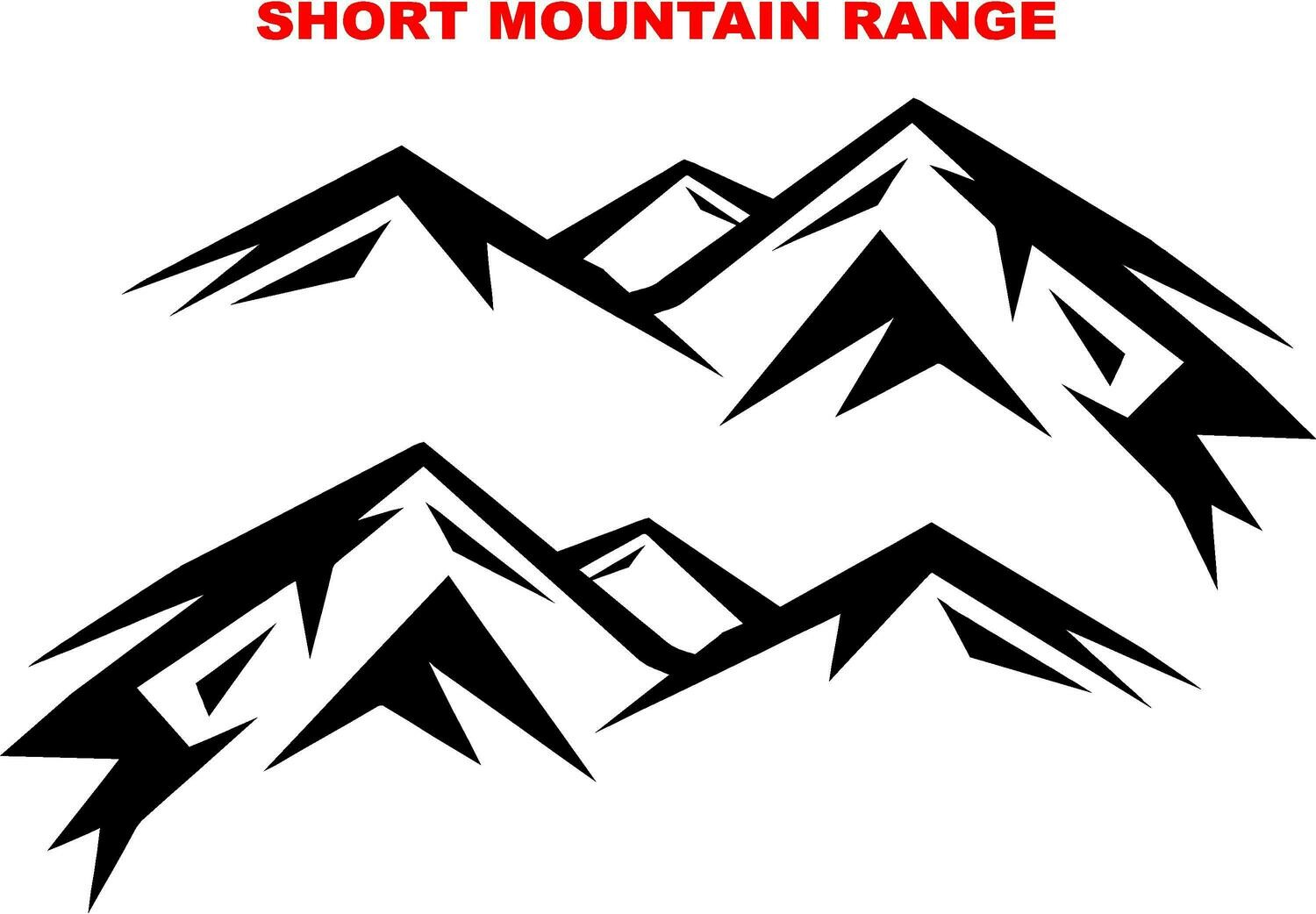Jeep Wrangler JK JL Gladiator JT Small Mountain Range Vinyl Graphics