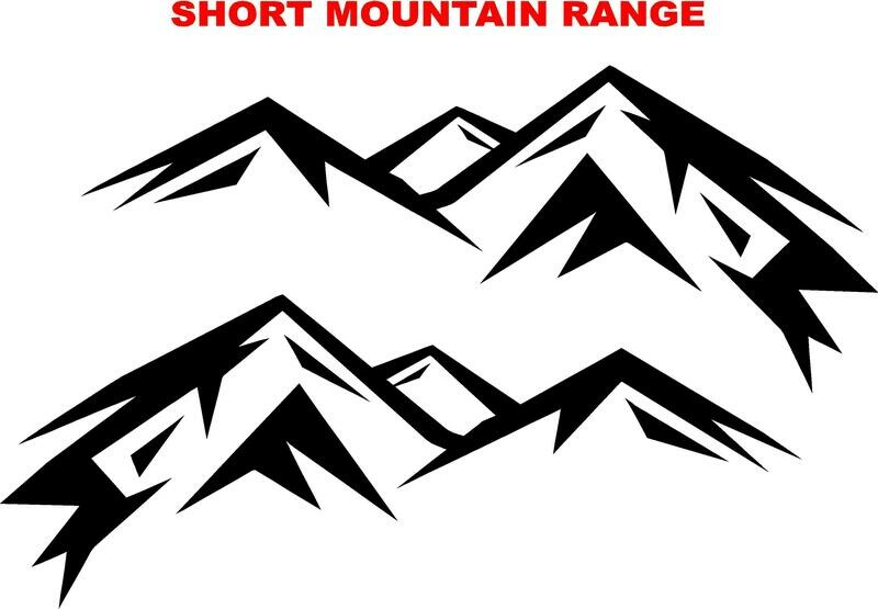 Jeep Wrangler JK JL Gladiator JT Small Mountain Range Vinyl Graphics