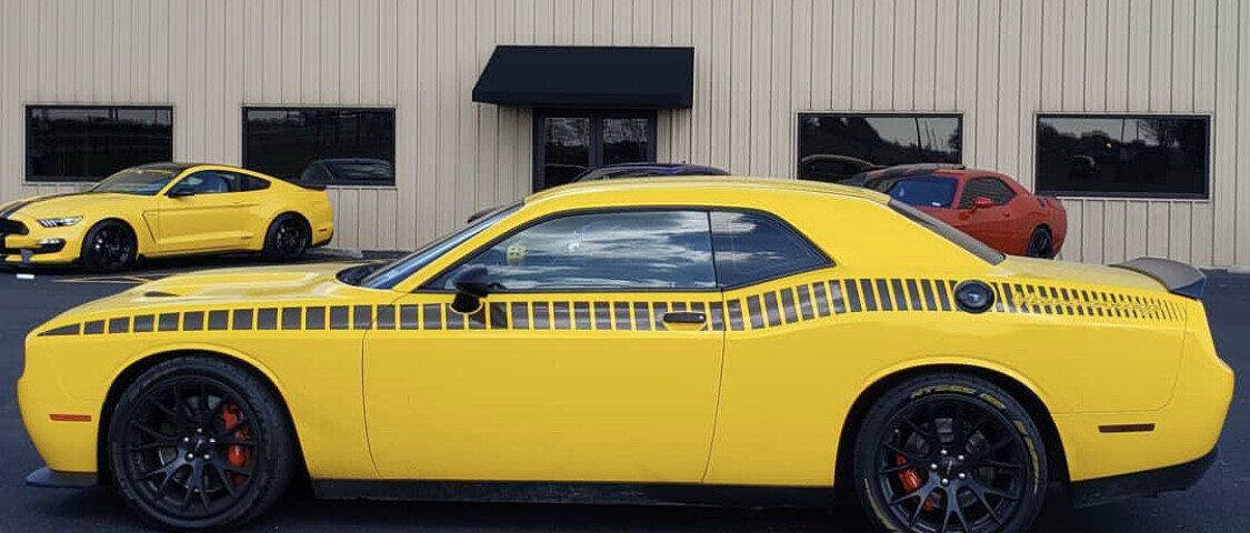 2008 - Up Dodge Challenger Gen 2 AAR Style Full Upper Strobe Stripes