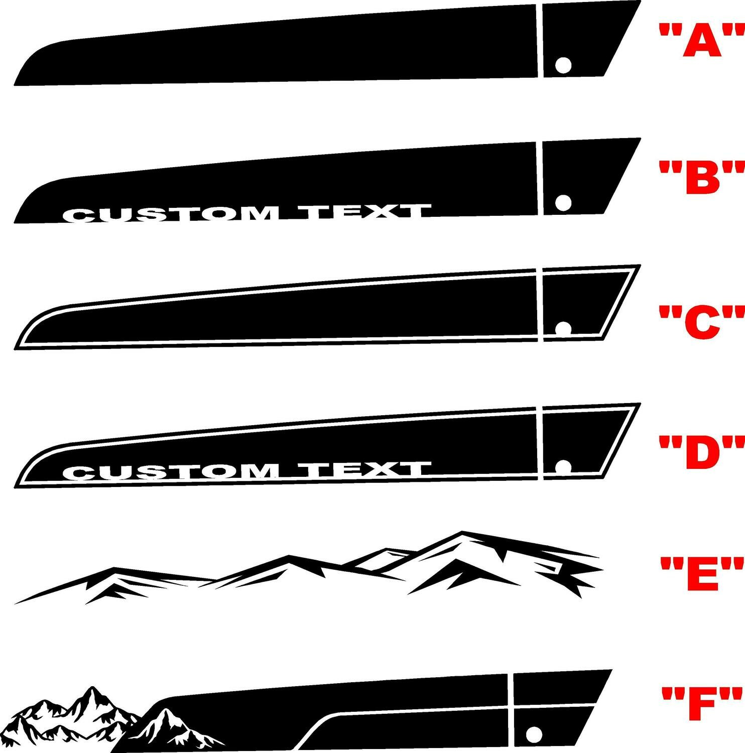 Jeep Gladiator JT Wrangler JL JLU Rubicon Hood Spear Graphics