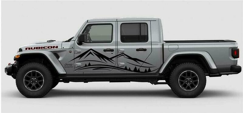 Jeep Gladiator JT / Wrangler Extra Large Mountain Range Vinyl Graphics