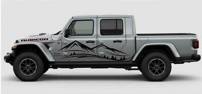 Jeep Gladiator JT / Wrangler Extra Large Mountain Range Vinyl Graphics