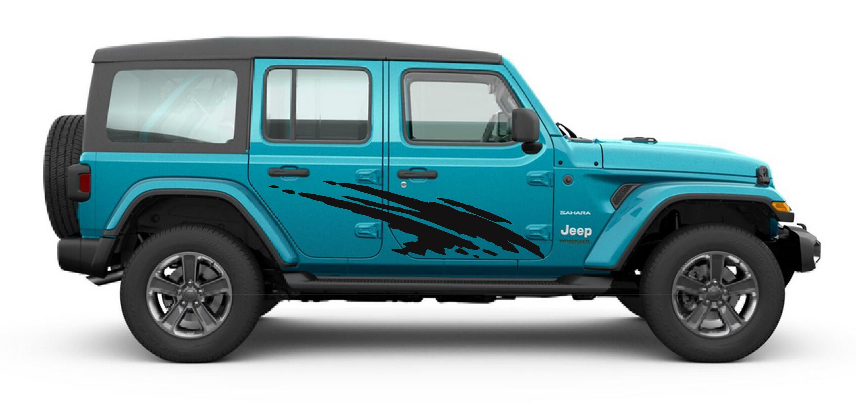 2020 - up Jeep Gladiator Large Side Splash Vinyl Graphics