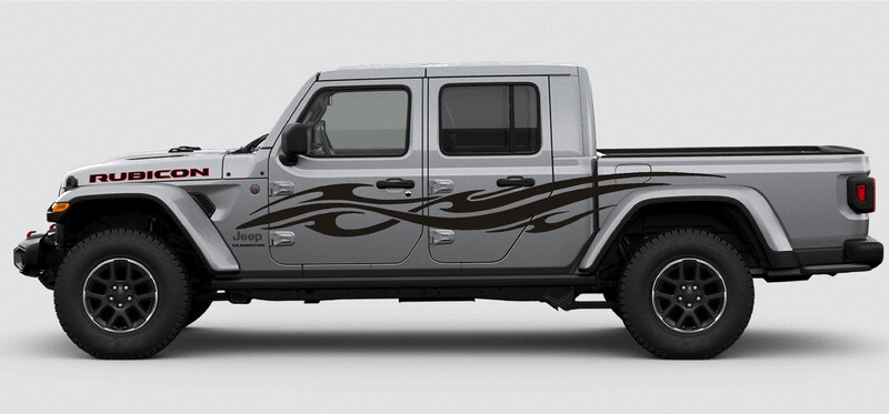 Jeep Gladiator JT Extra Large Side Tribal Style Vinyl Graphics