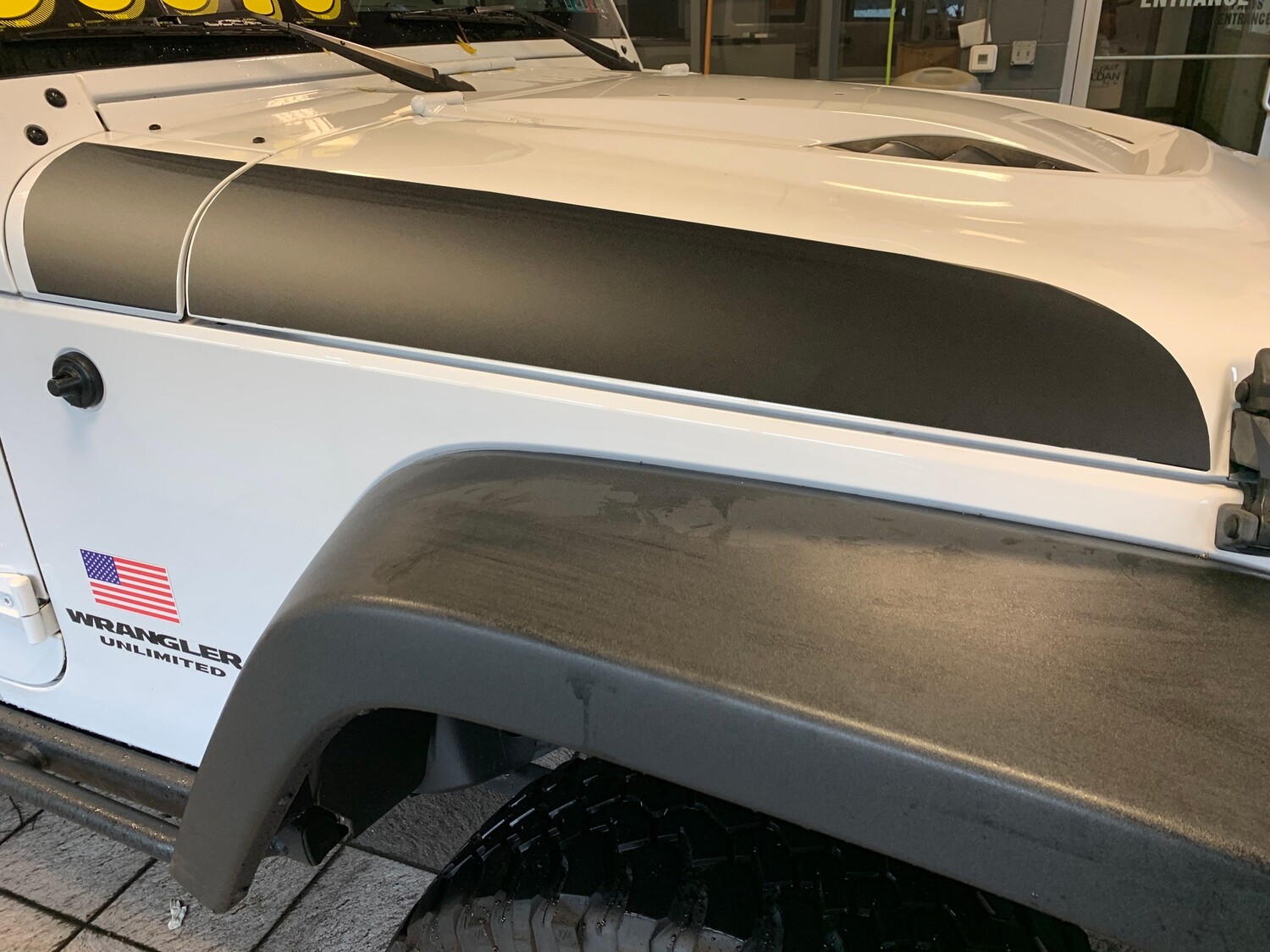 Jeep Wrangler JK JKU Rubicon Hood Spear Graphics