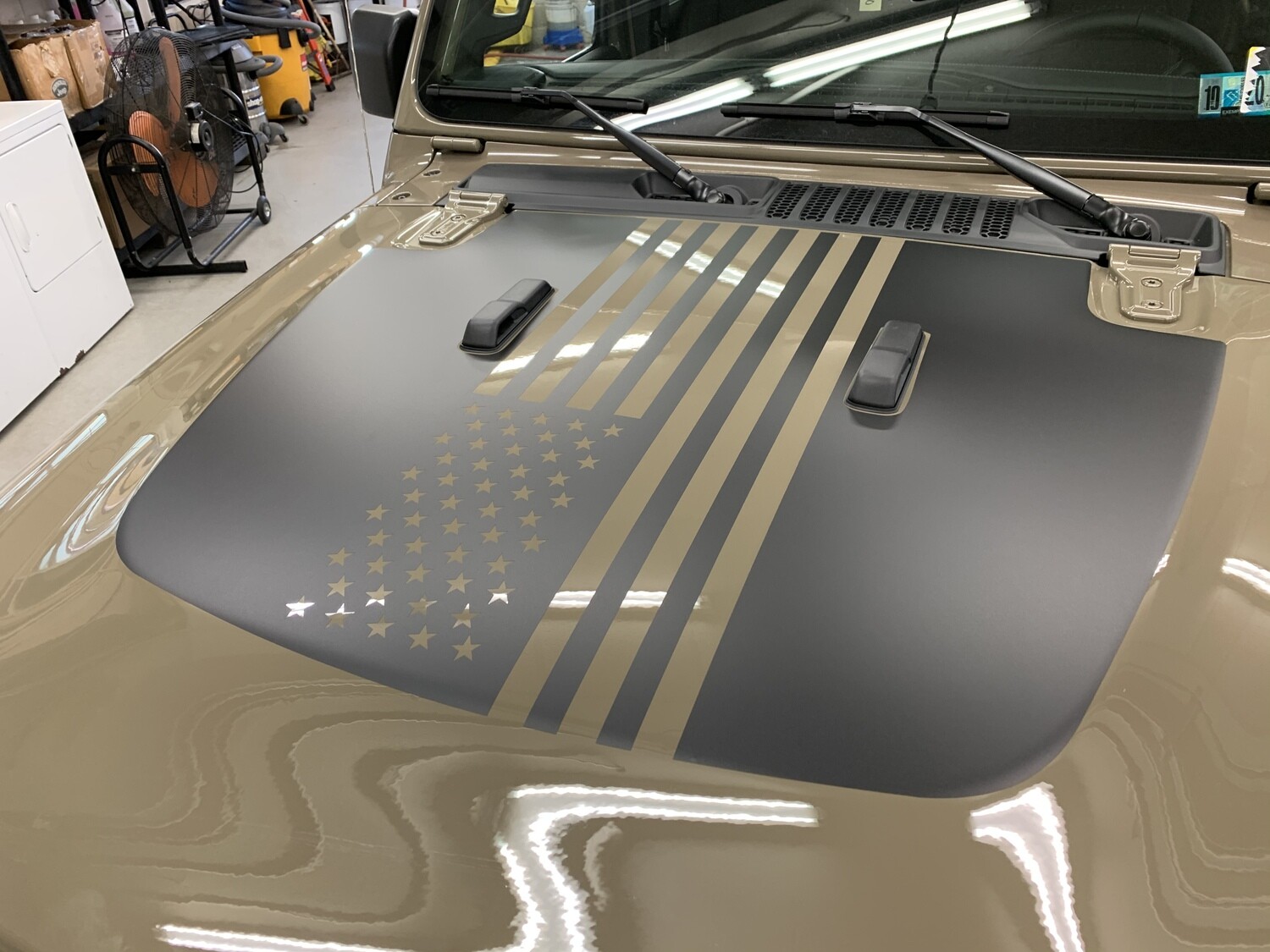 2018 - up Jeep Gladiator JT Wrangler JL JLU Hood Blackout Vinyl Graphics