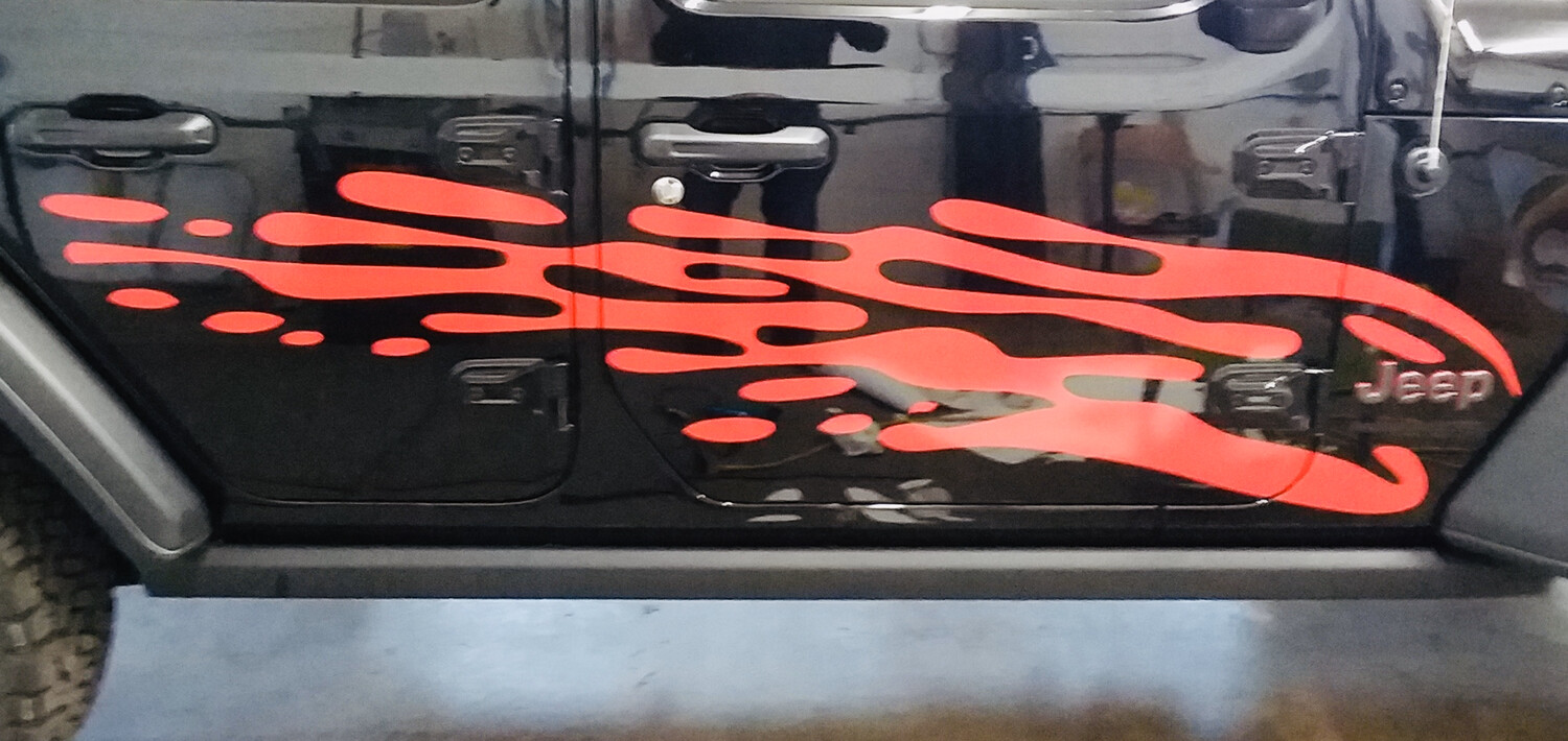 Jeep Gladiator JT Wrangler JK/JL Extra Large Side Drip Style Vinyl Graphics
